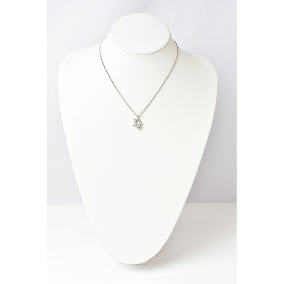 Christian Dior Dior Logo Silver Rhinestone Necklace - Picture 2 of 6